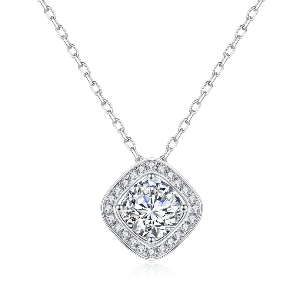 1 CT. Luxury Square Moissanite  Necklace