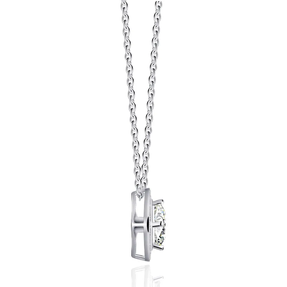 1 CT. Luxury Square Moissanite  Necklace