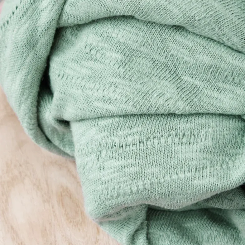 100% Organic Cotton Sweater Knit Slub | Mint | Designed in Denmark