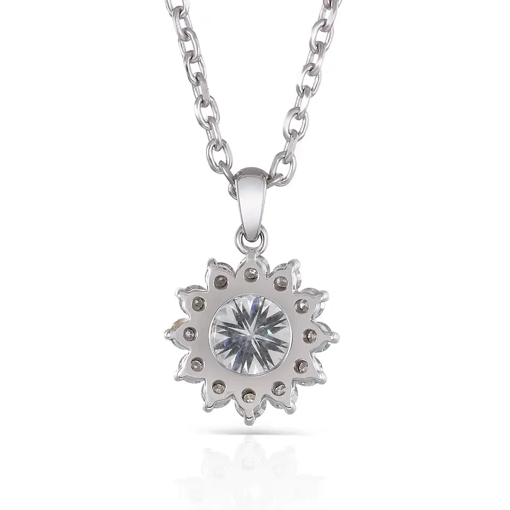 14k White Gold Moissanite Necklace / Pendant 1ct Center Stone