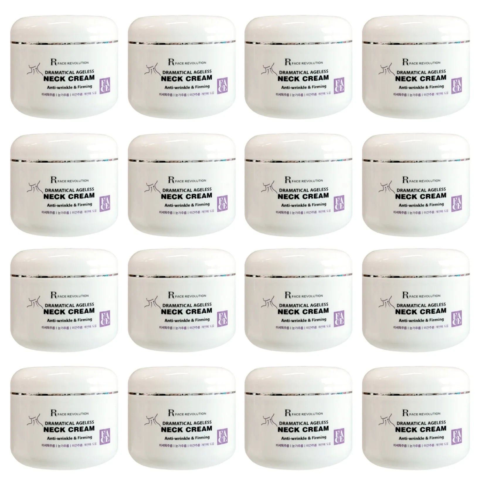 16 Pieces FACE REVOLUTION Dramatical Ageless Neck Creams 100g Wrinkles Lines Moisture Anti-ageing