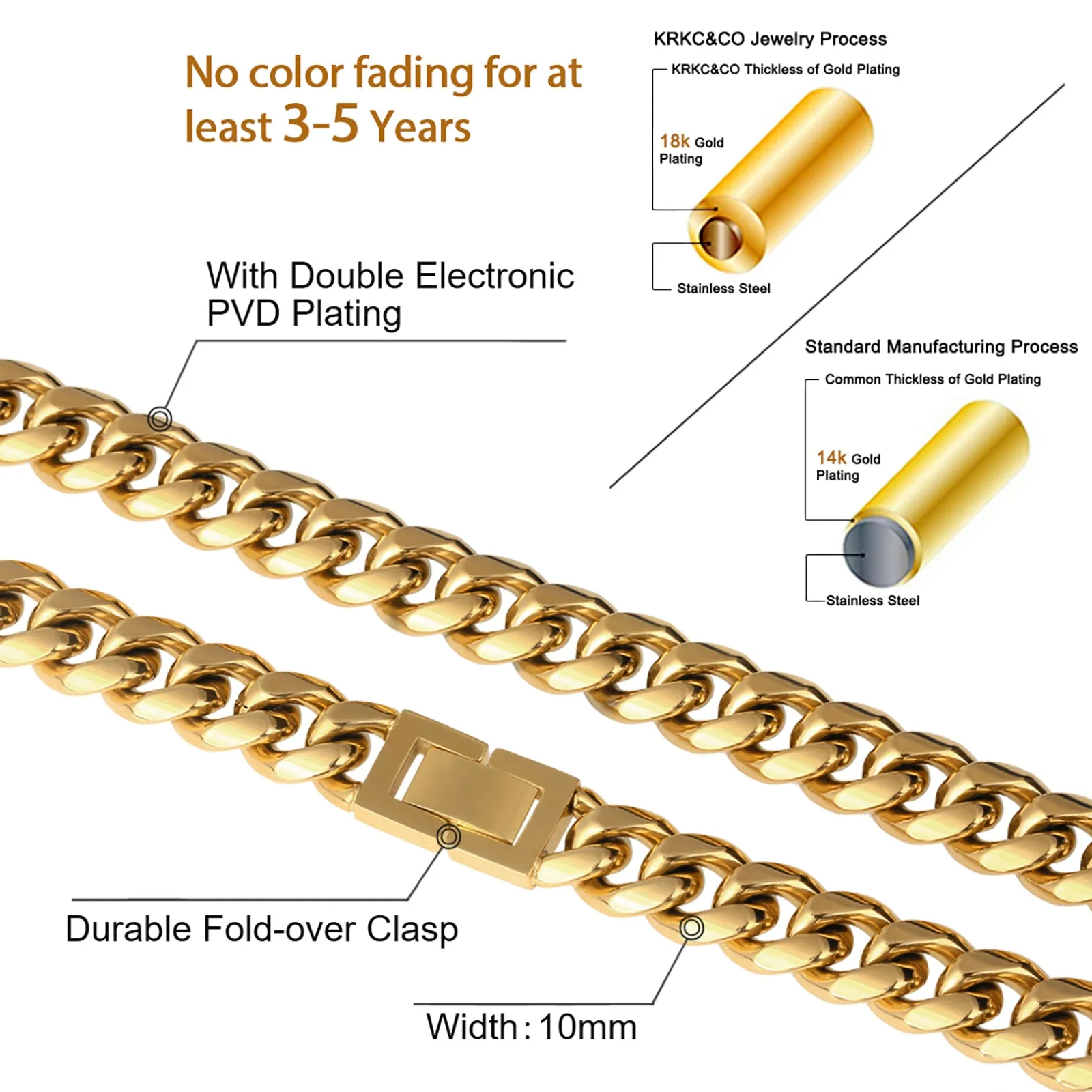 3mm-12mm Miami Cuban Link Chain