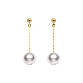 8mm Classic Freshwater Cultured Pearl Drop Earrings