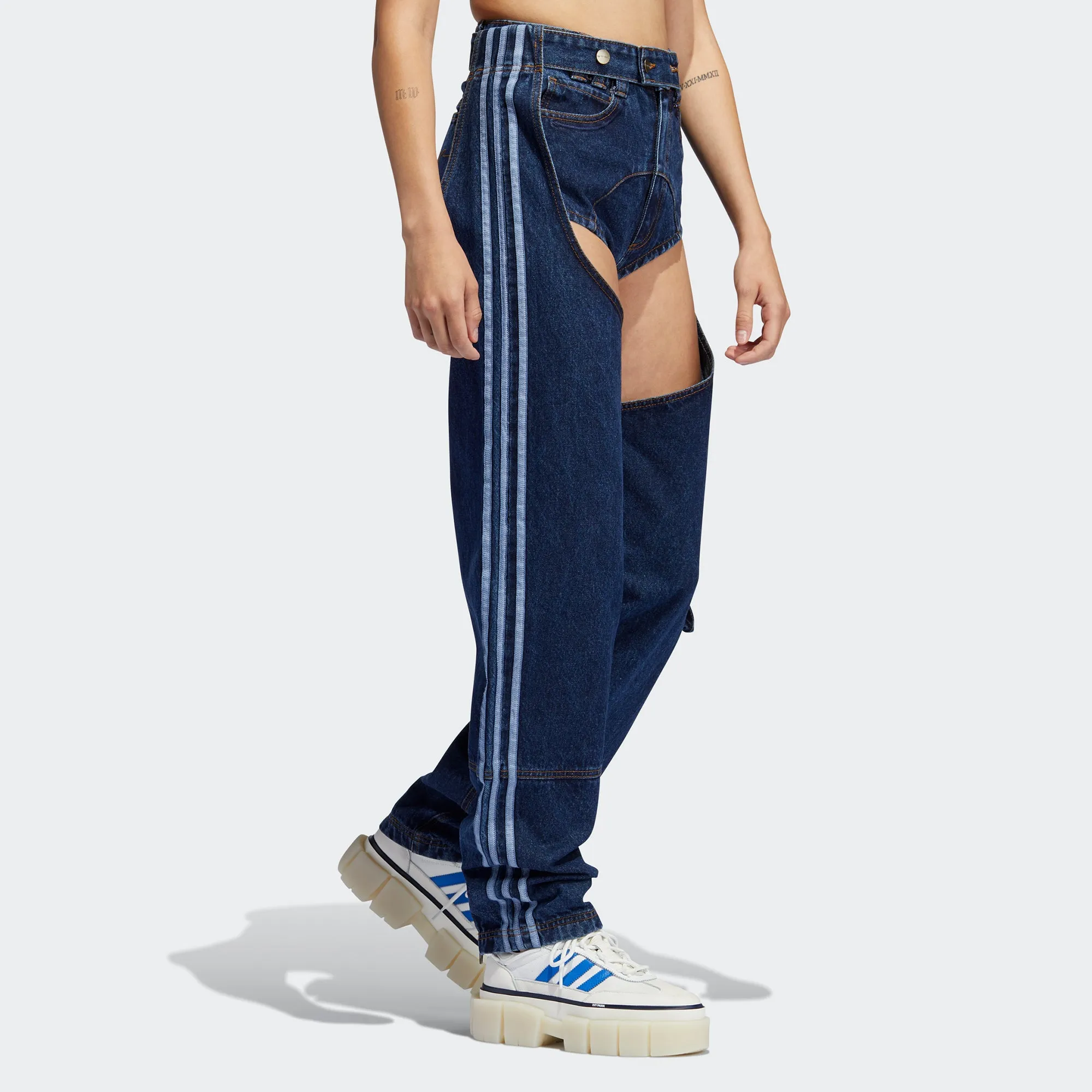 Adidas X Ivy Park Womens Denim Chaps DrkDen