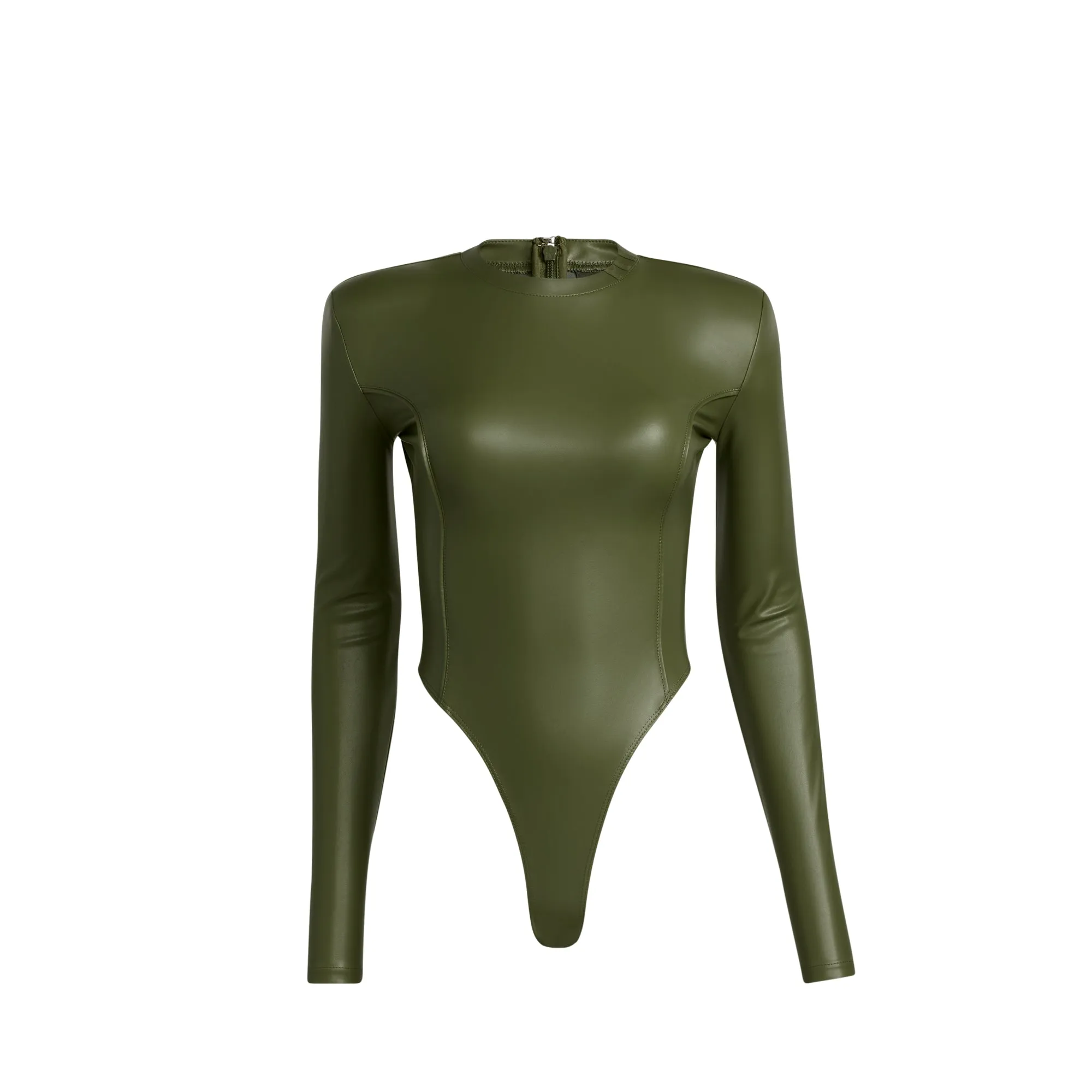 Adidas x Ivy Park Womens Faux Leather Bodysuit 'Wild Pine'