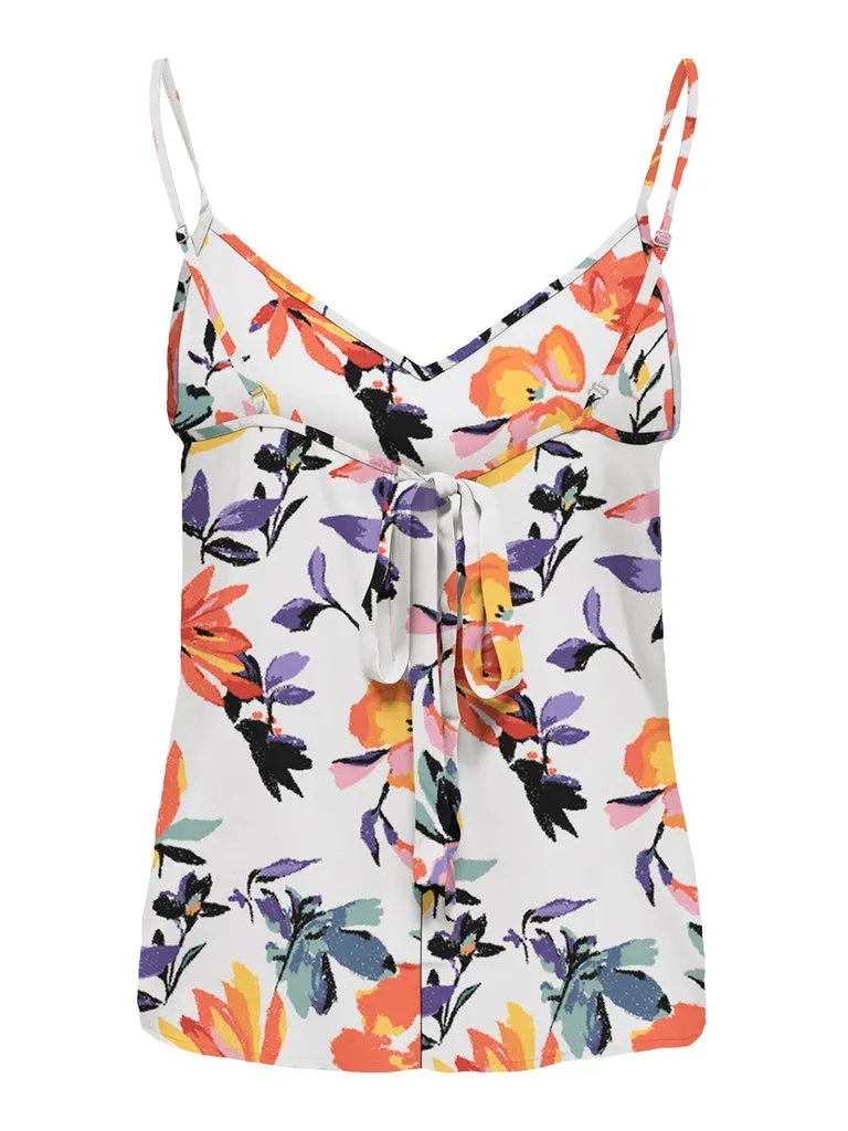 Alma Life Poly Tie Singlet - Multi Colour Print