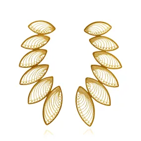 ANGIE GOLD LARGE EARRINGS FILIGREE