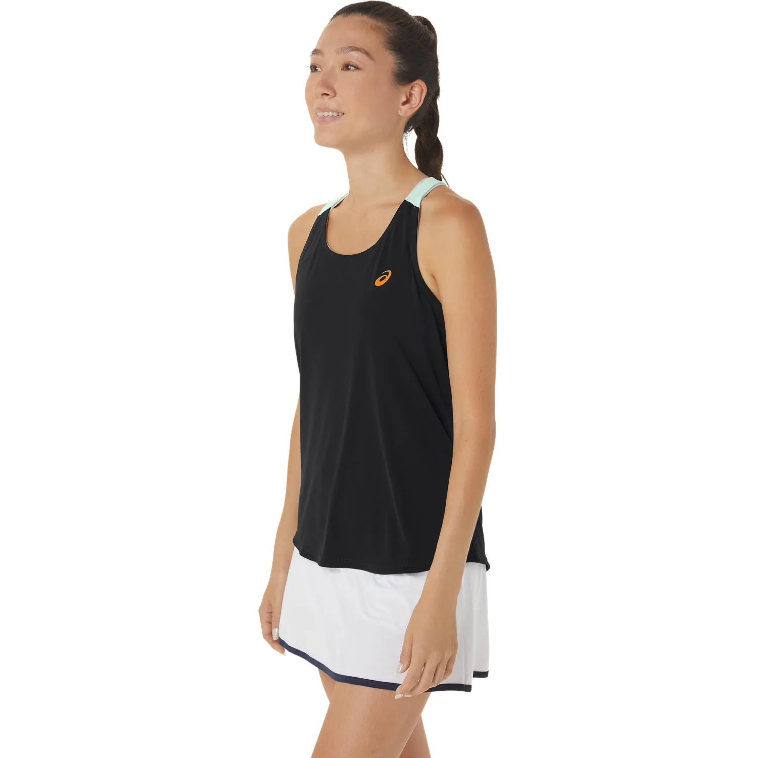 Asics Tank Top Court Dames Zwart Groen