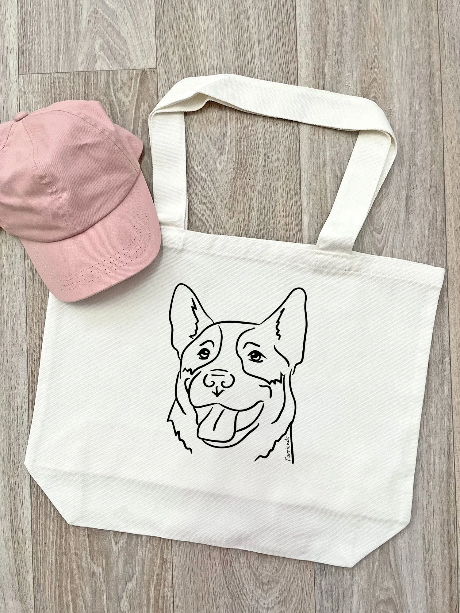 Australian Cattle Dog Cotton Canvas Shoulder Tote Bag