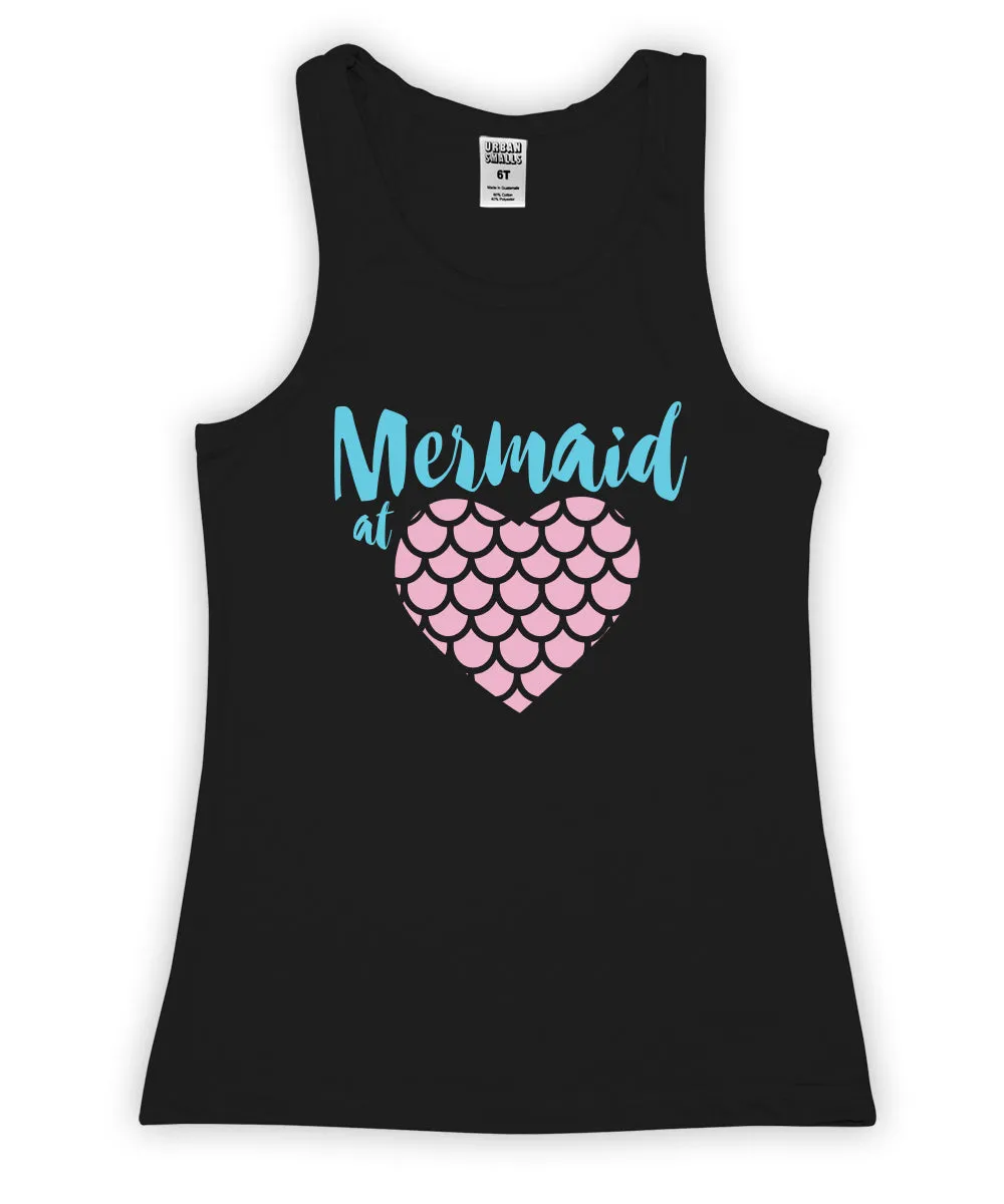 Black 'Mermaid at' Heart Racerback Tank