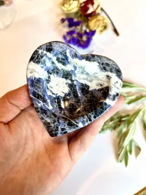 Blue White Heart Sodalite Dish