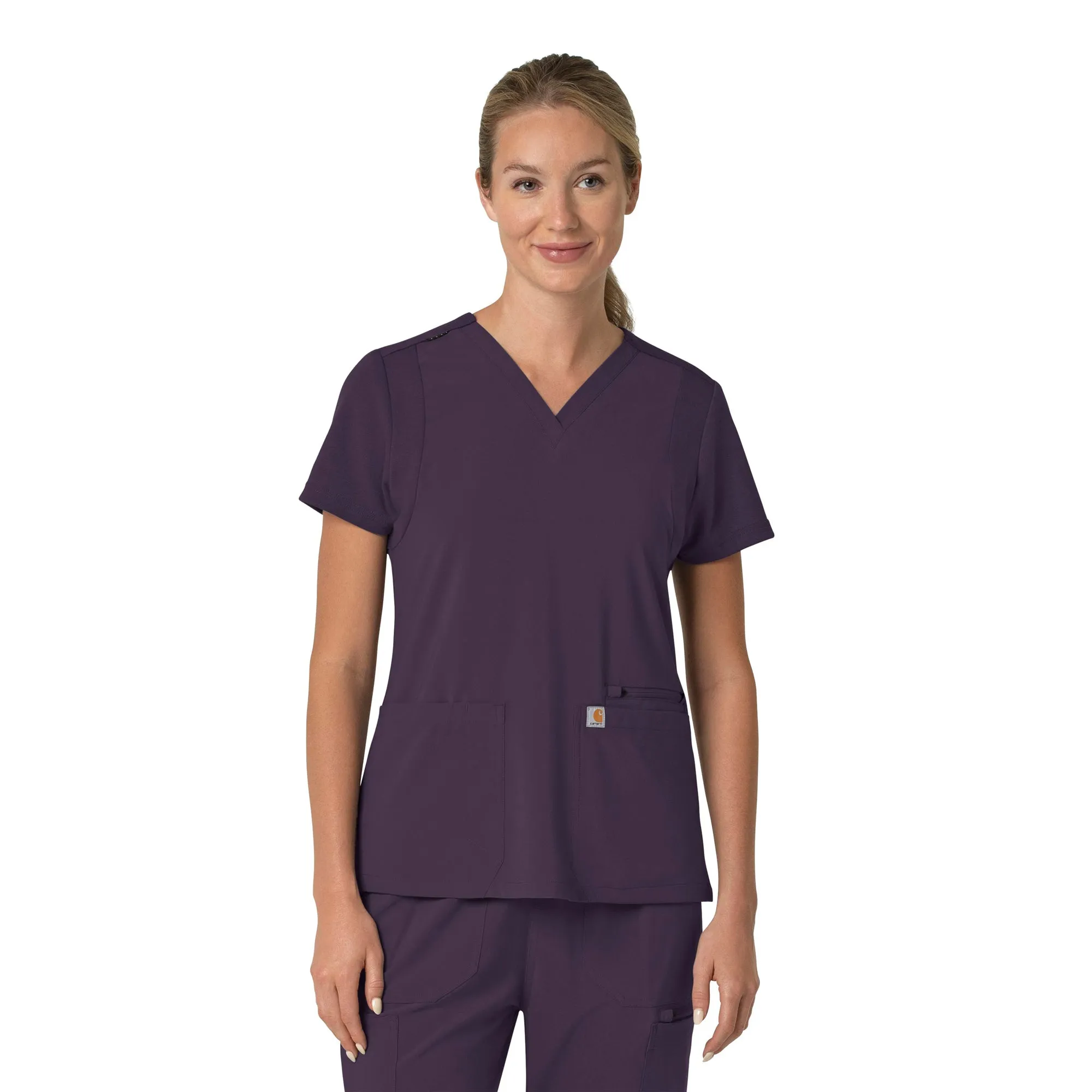 Carhartt Force Cross-Flex Women's Flex Panel V-Neck Scrub Top C13210