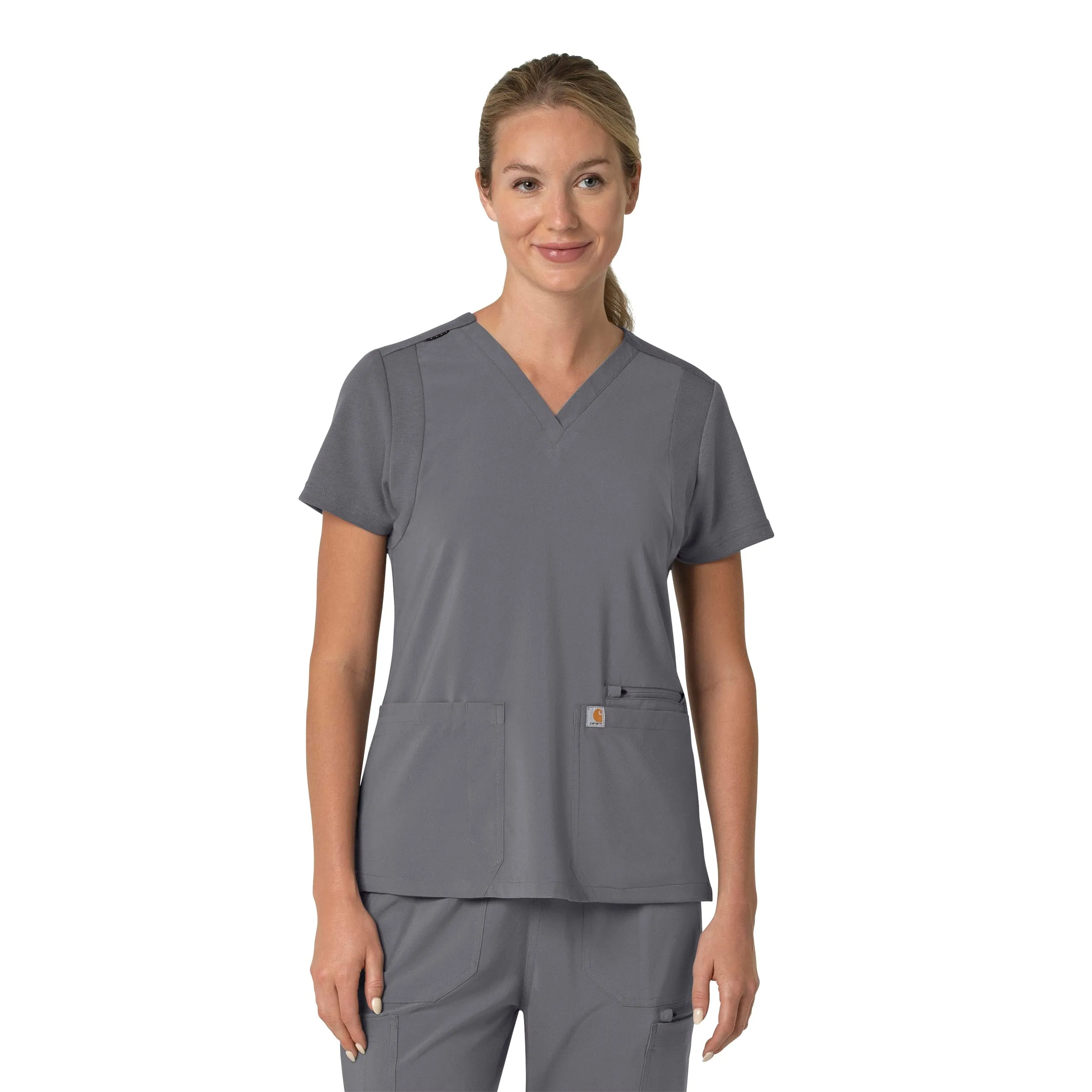 Carhartt Force Cross-Flex Women's Flex Panel V-Neck Scrub Top C13210