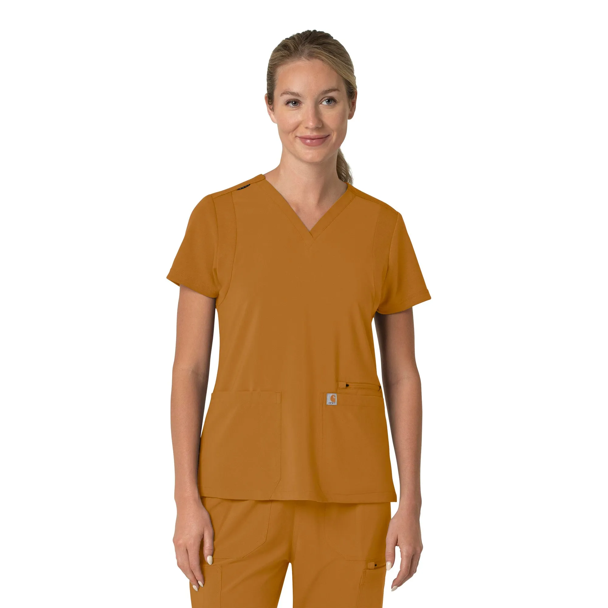 Carhartt Force Cross-Flex Women's Flex Panel V-Neck Scrub Top C13210