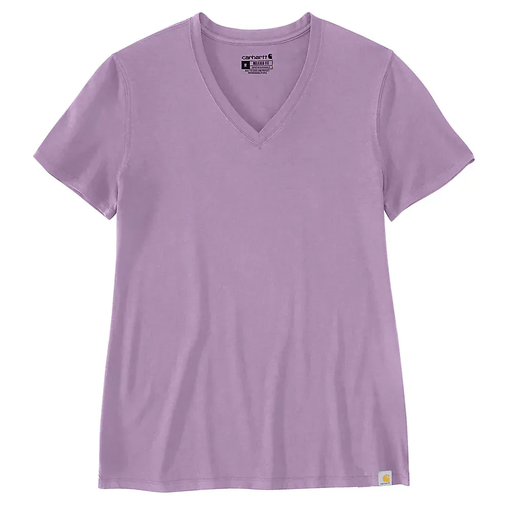 Carhartt Women's TENCEL Fiber Series Relaxed Fit Short-Sleeve V-Neck T-Shirt