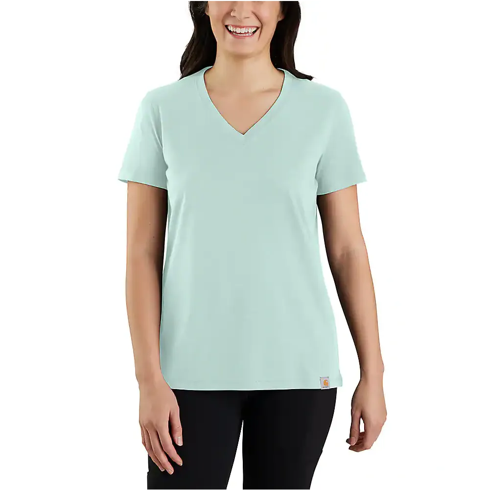 Carhartt Women's TENCEL Fiber Series Relaxed Fit Short-Sleeve V-Neck T-Shirt