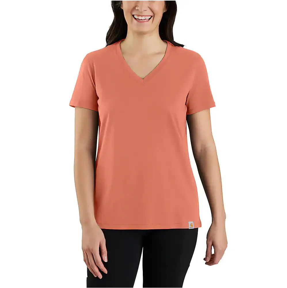 Carhartt Women's TENCEL Fiber Series Relaxed Fit Short-Sleeve V-Neck T-Shirt