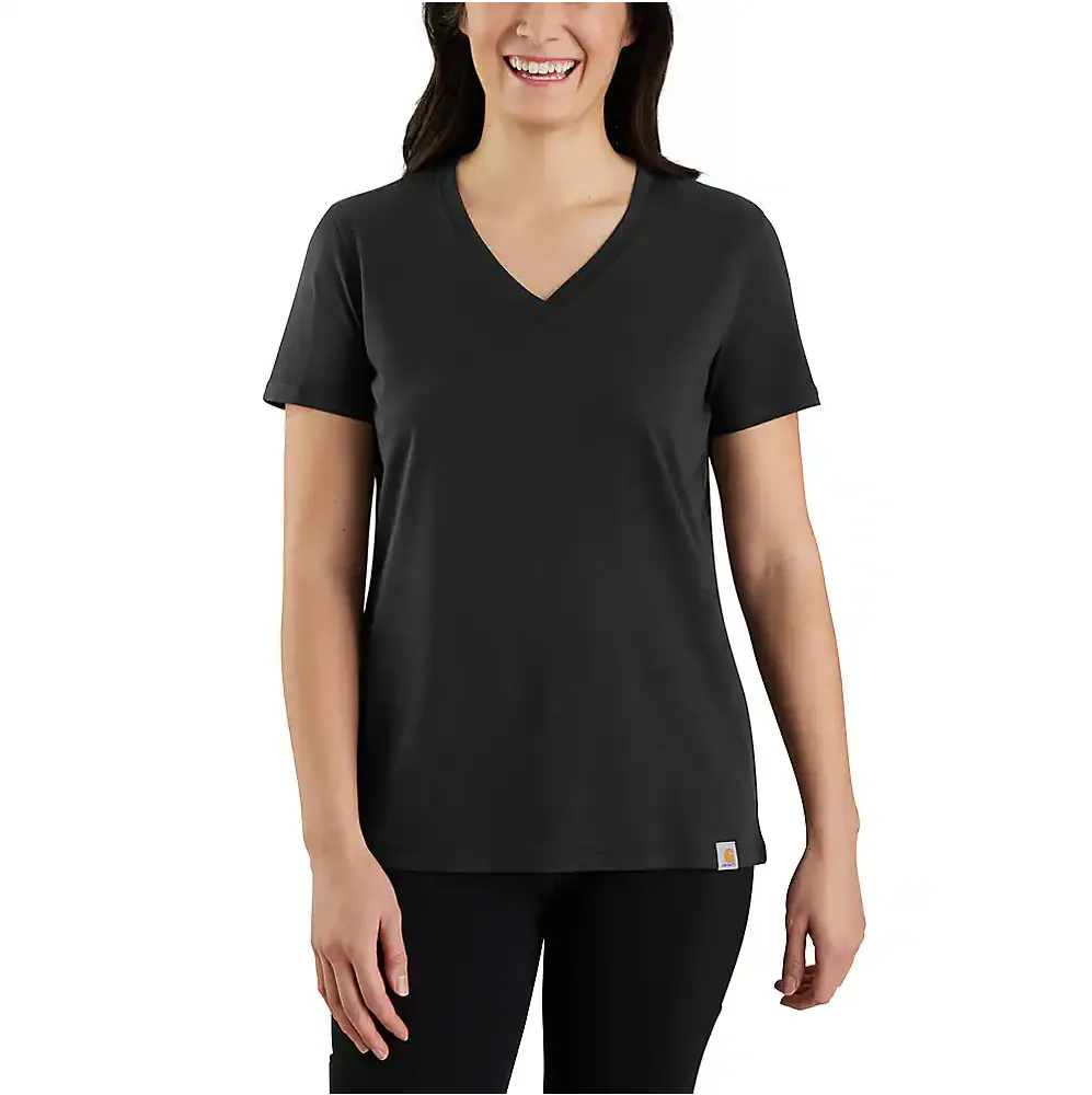 Carhartt Women's TENCEL Fiber Series Relaxed Fit Short-Sleeve V-Neck T-Shirt