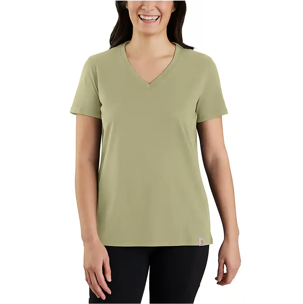 Carhartt Women's TENCEL Fiber Series Relaxed Fit Short-Sleeve V-Neck T-Shirt