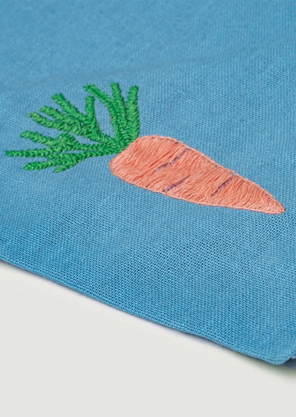 Carrot Embroidered Placemat