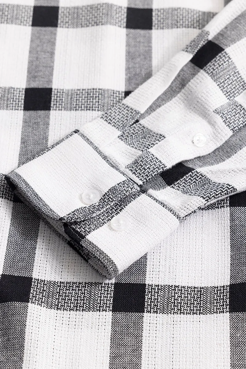 Checkered Grid White Shirt