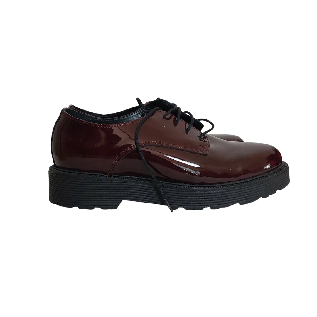 Clark's Maroon Lace-up Platform Shoes | Like New |