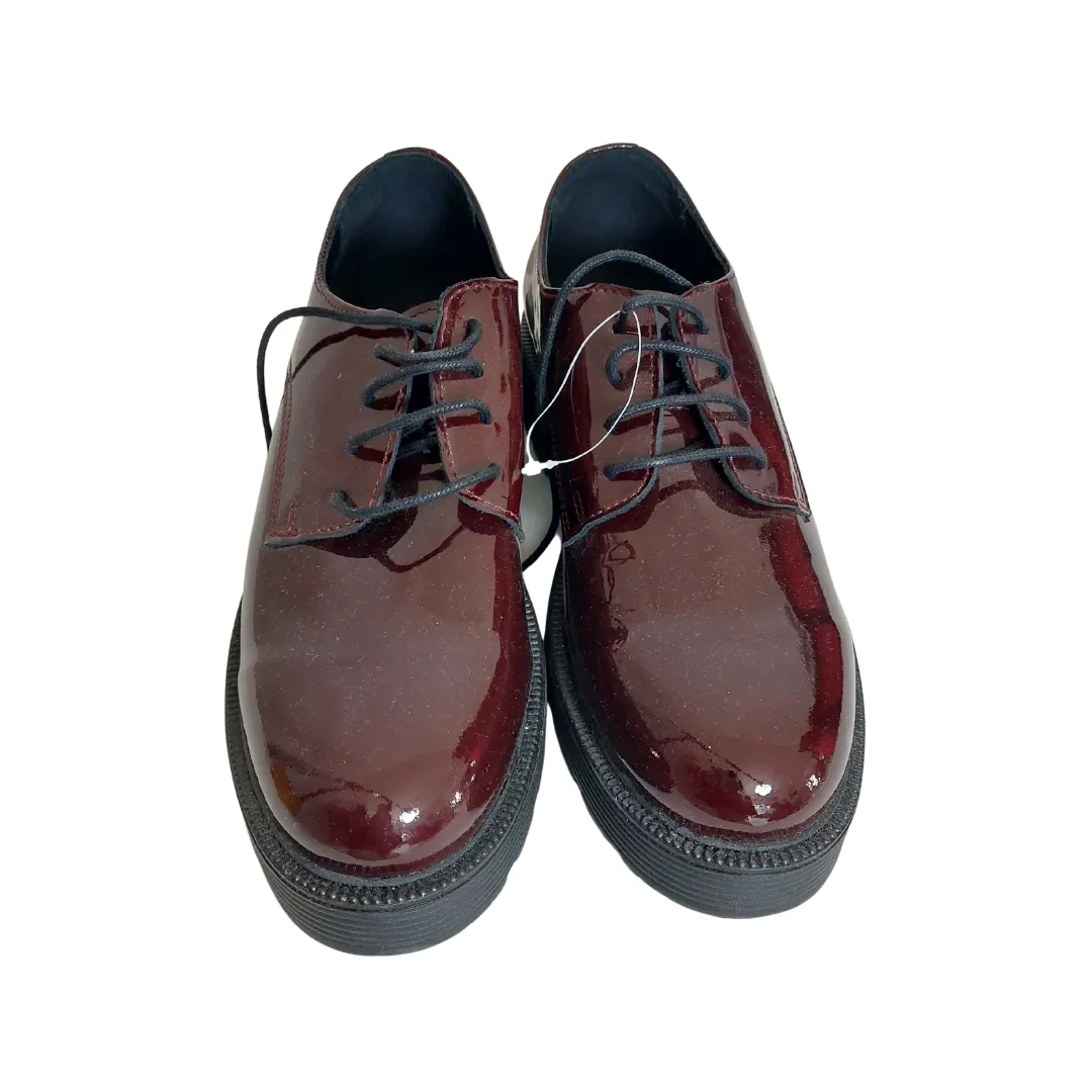 Clark's Maroon Lace-up Platform Shoes | Like New |