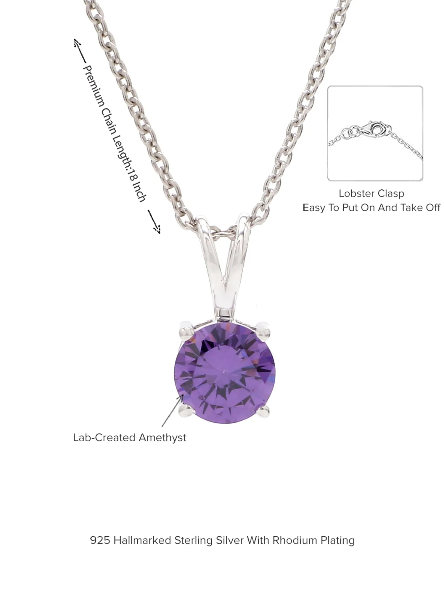 Daily Wear Amethyst Pendant