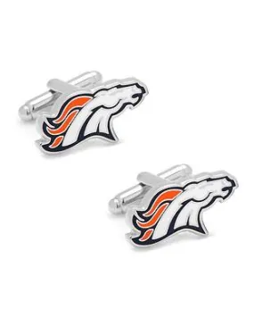 Denver Broncos Officially Licensed Cufflinks - Enamel Detail - Bullet Back