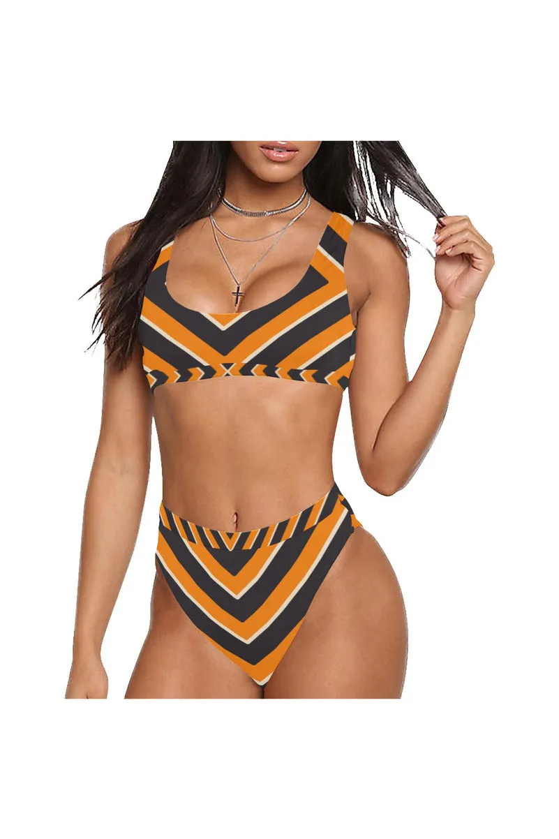 Diamond Life Sport Top & High-Waist Bikini Swimsuit