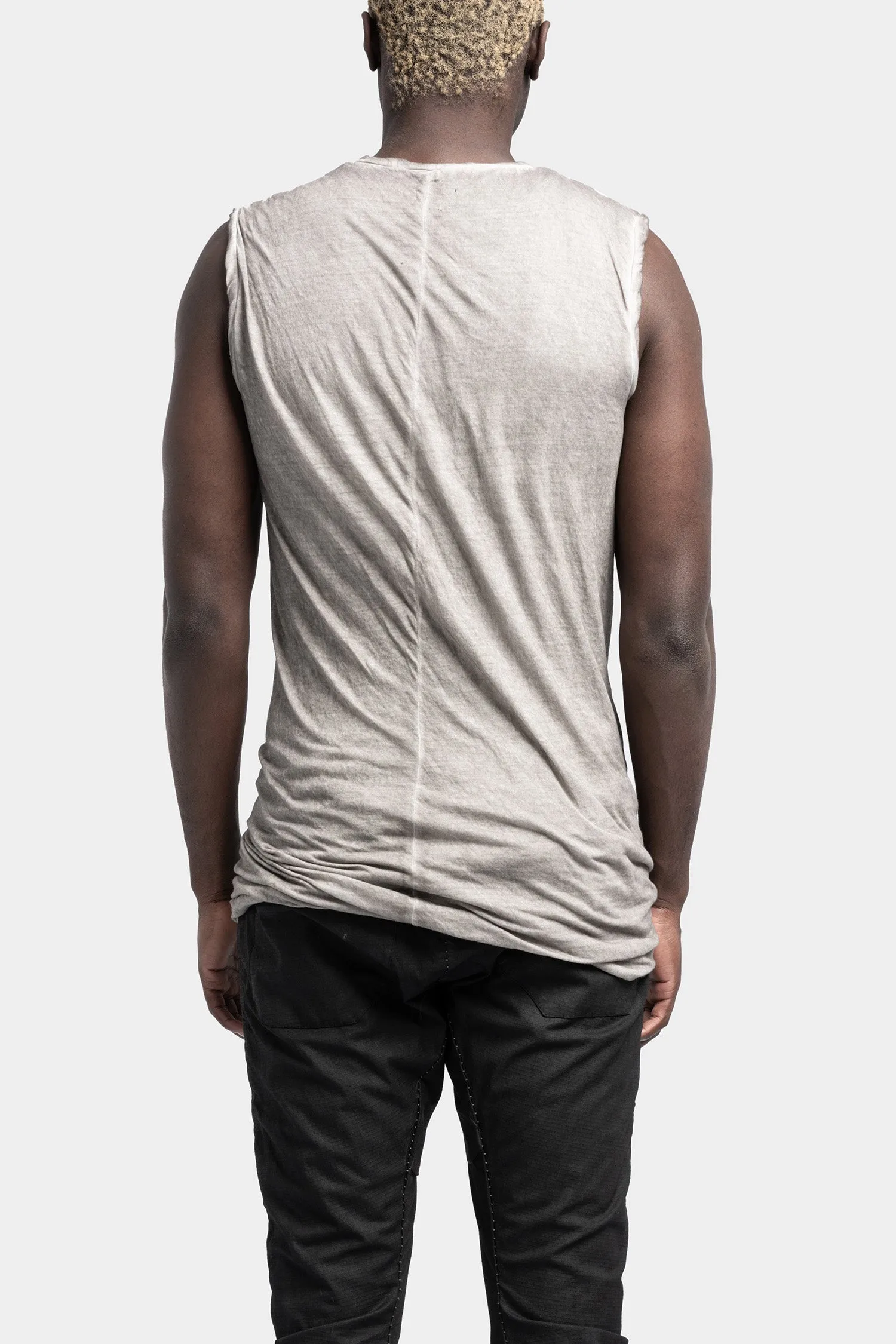 Double layer lightweight cotton tank, Grey resin