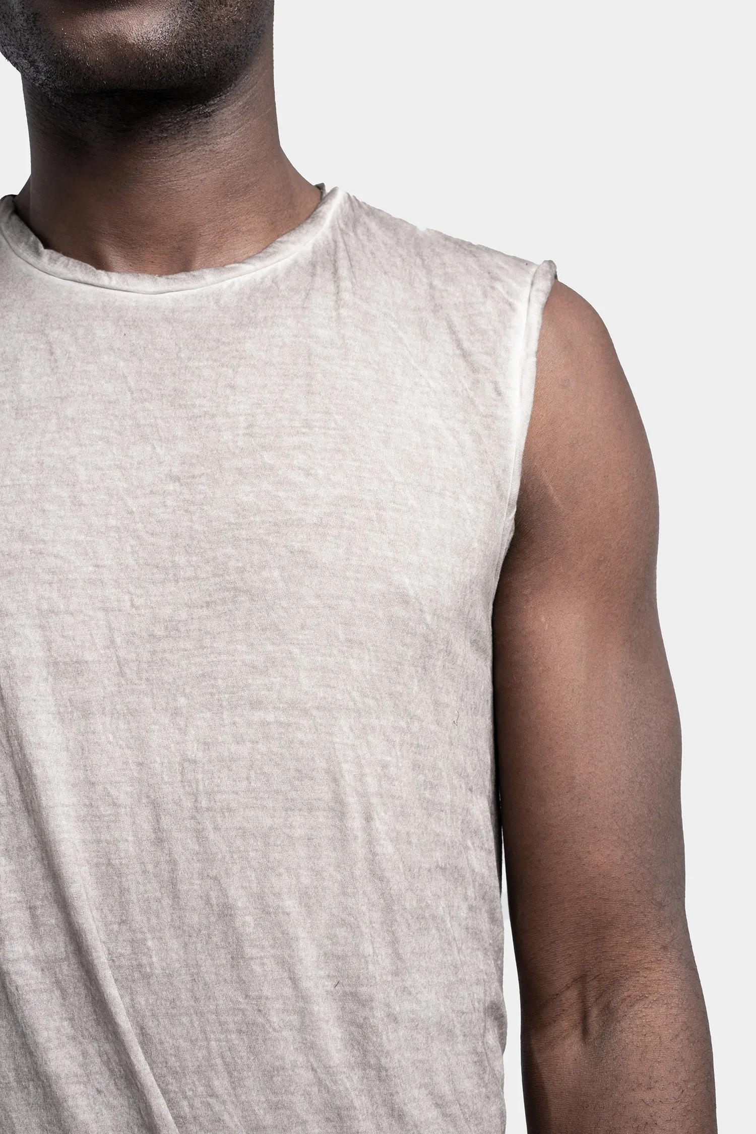 Double layer lightweight cotton tank, Grey resin