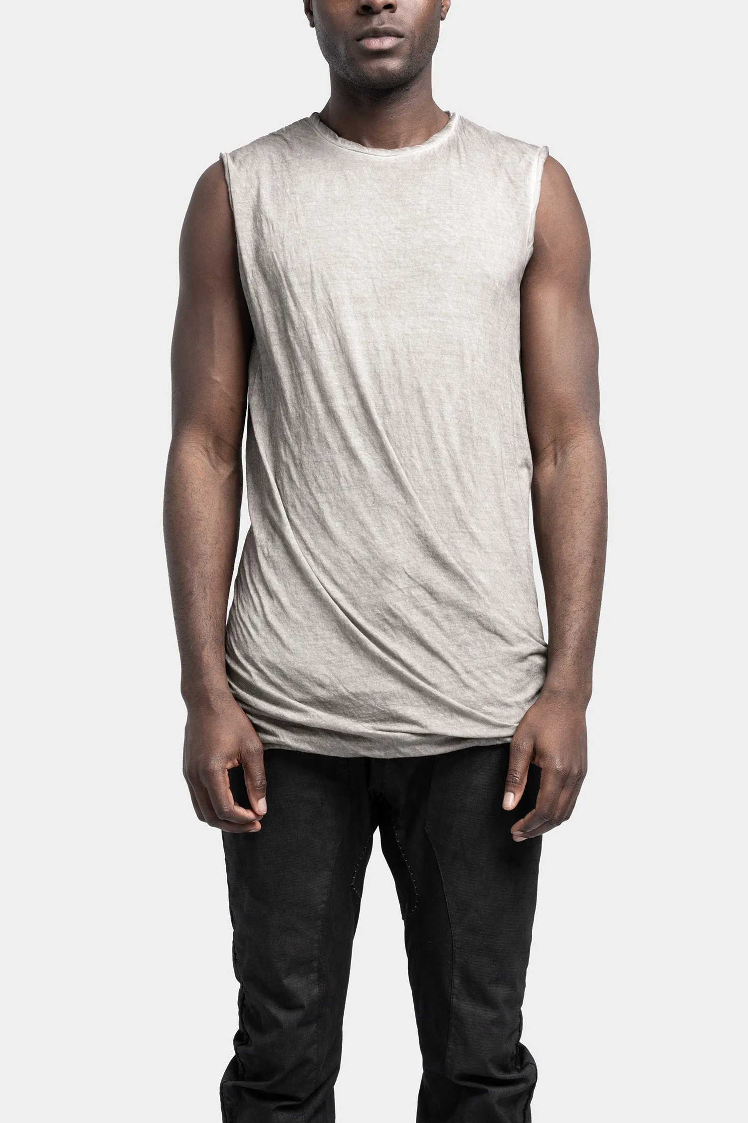 Double layer lightweight cotton tank, Grey resin