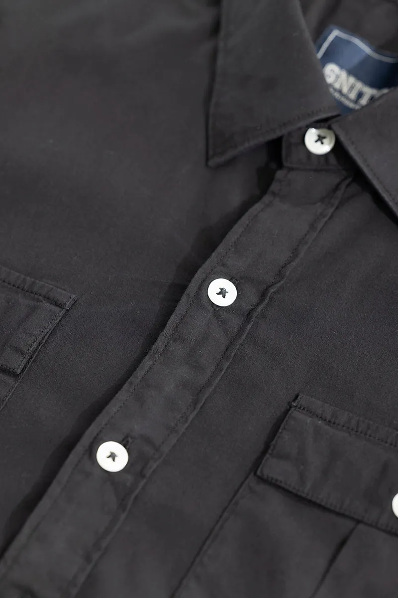 Duple Pocket Black Shirt