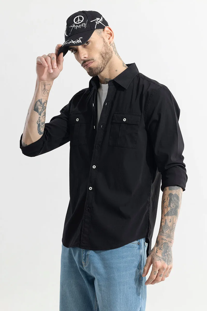 Duple Pocket Black Shirt