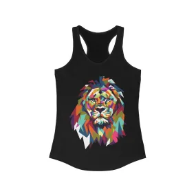 eBay Colorful Lion Graphic Racerback Tank Top