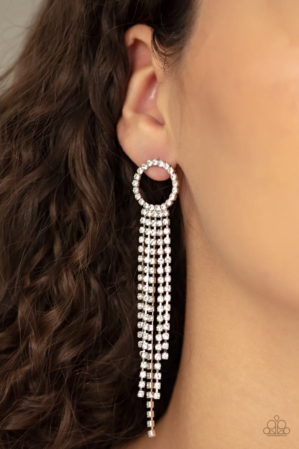 Endless Sheen White Post Earring