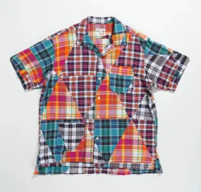 Engineered Garments - Camp Shirt - Multi Color Triangle Patchwork Madras