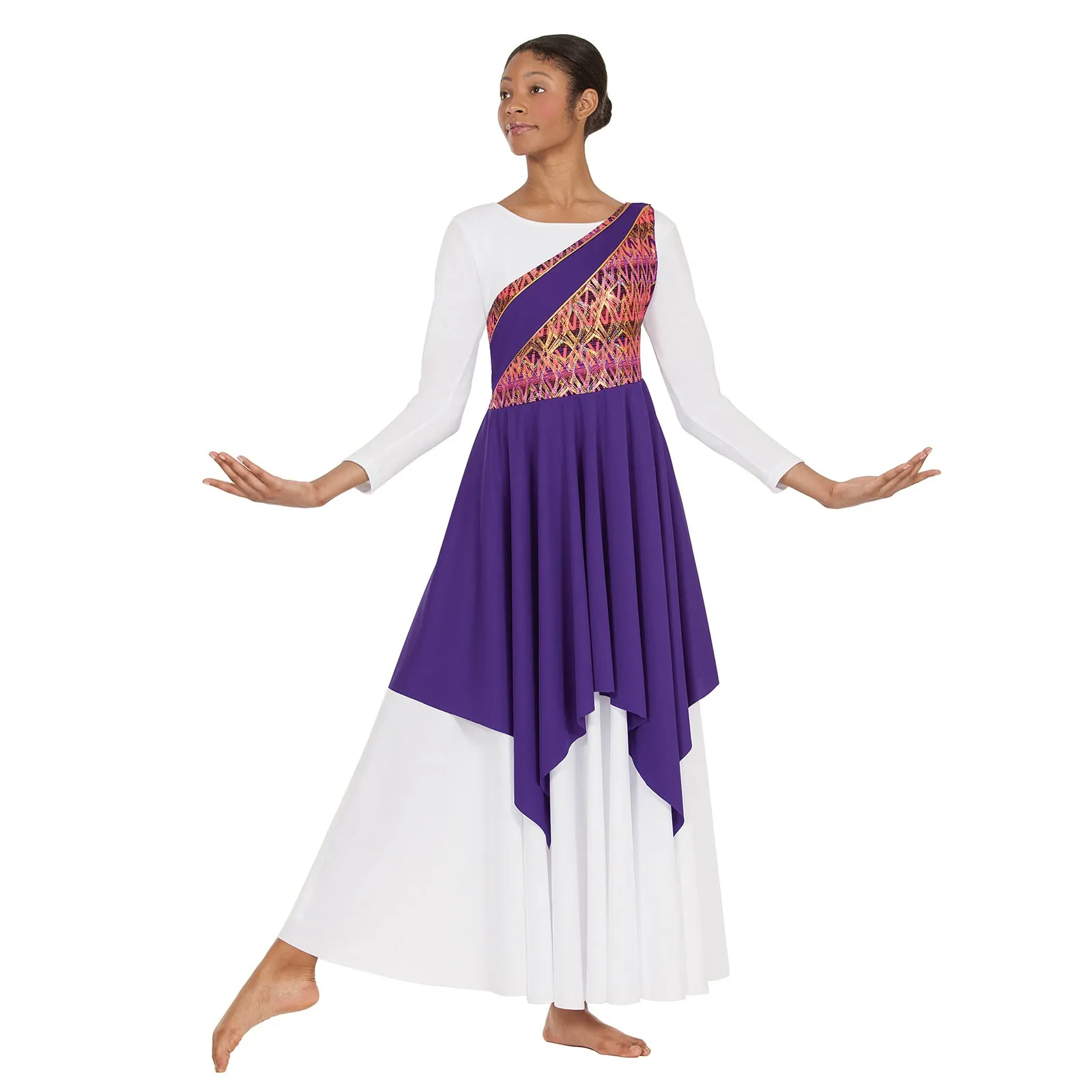 Eurotard Adult Joyful Praise Asymmetrical Tunic