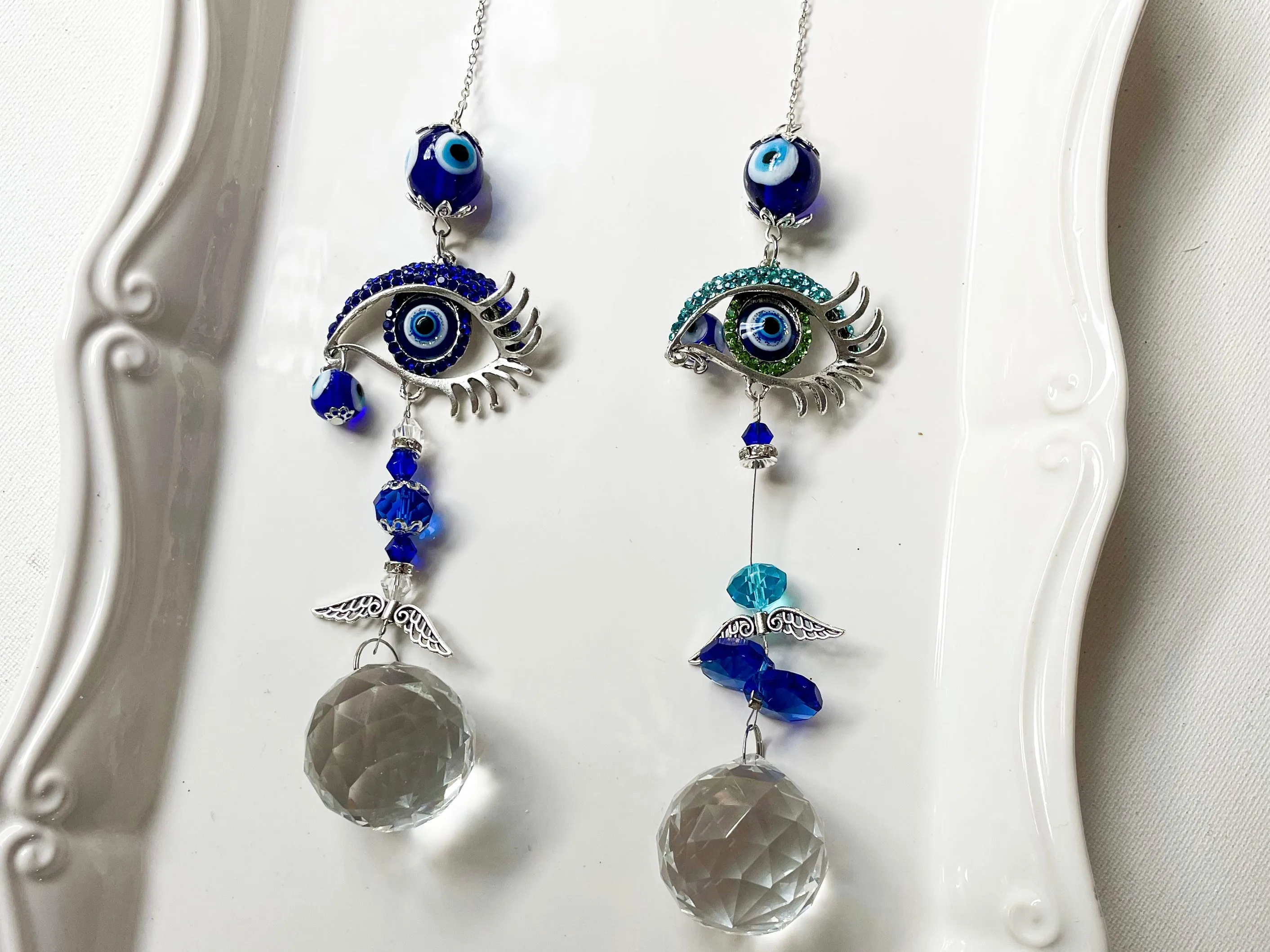 Evil Eye Rainbow Catcher Window Hanger