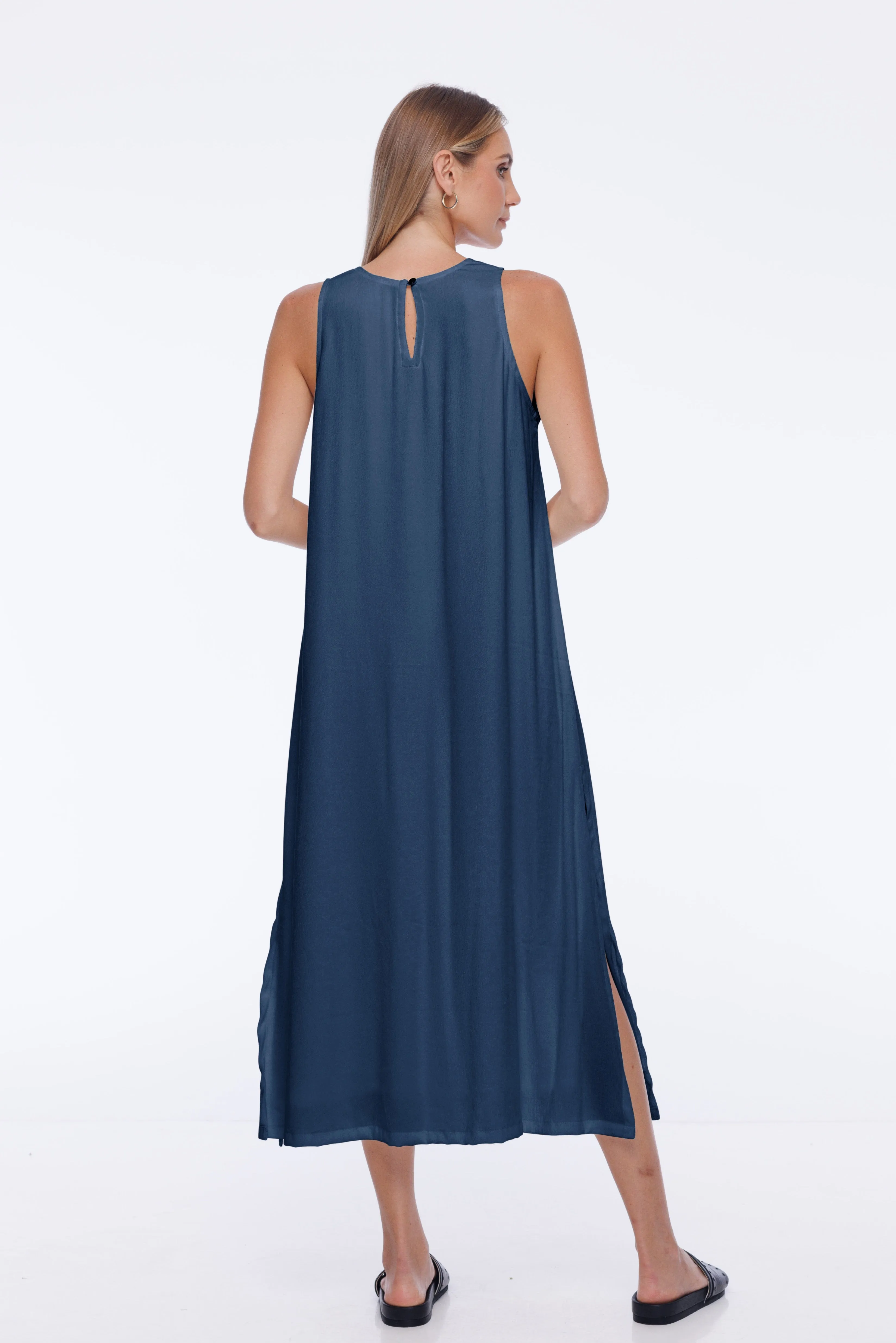 Finally Here Dress - Indigo