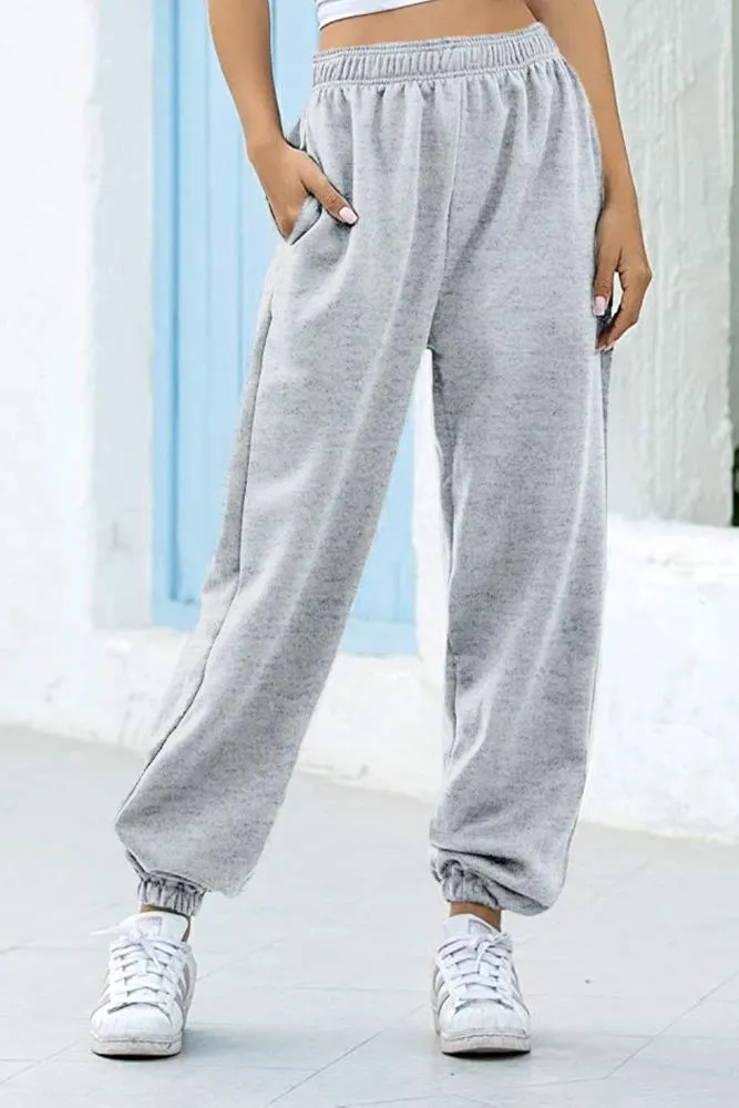 Fleece Full Length Closed Hem Jogging Bottom