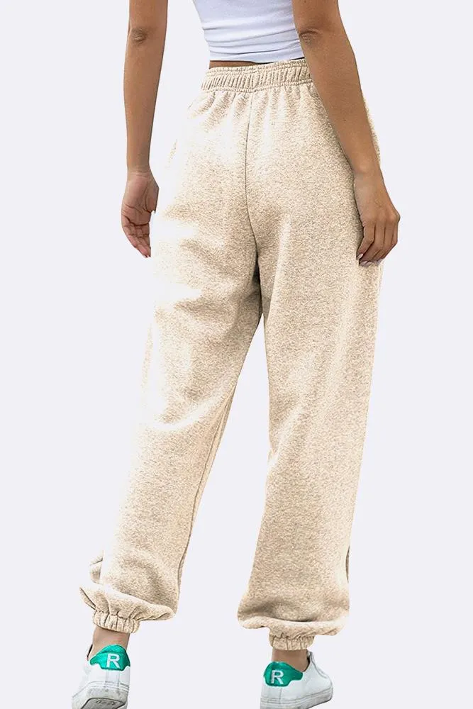 Fleece Full Length Closed Hem Jogging Bottom