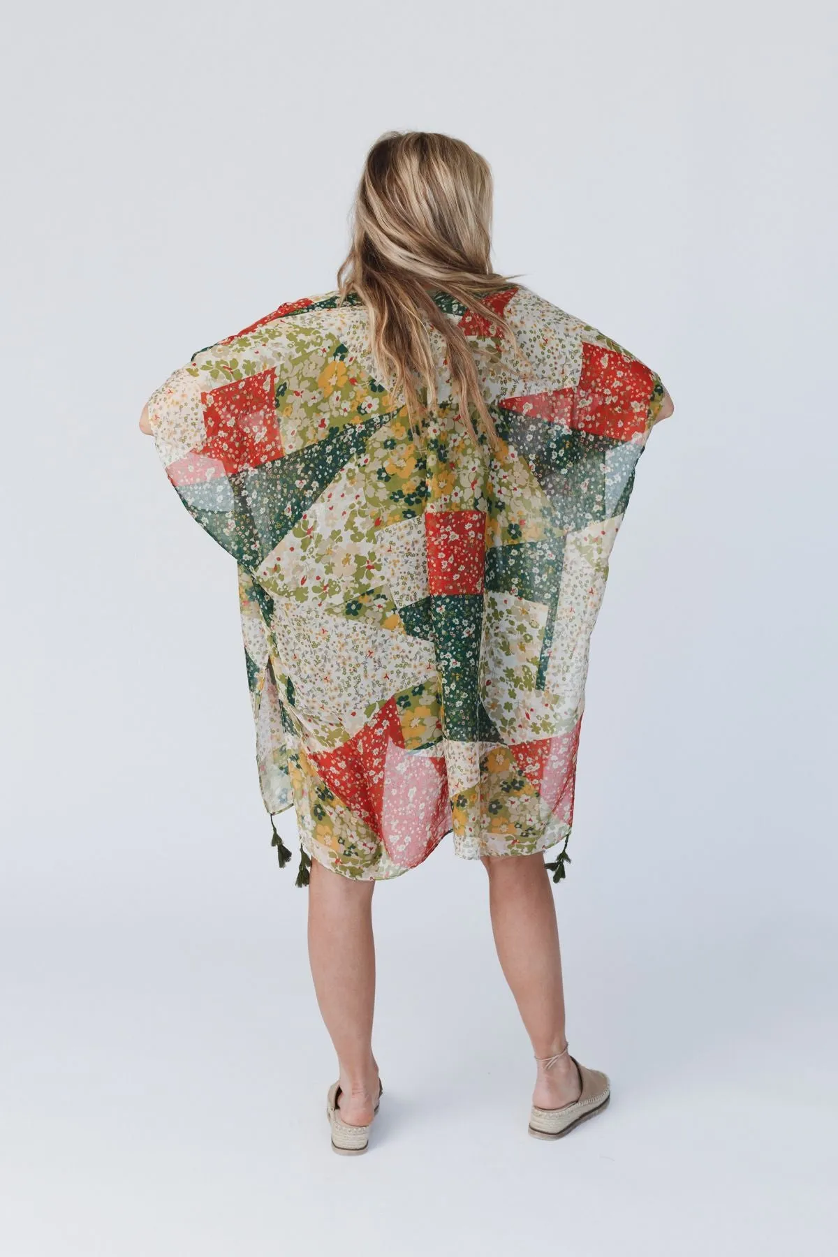 Garden Fairy Floral Kimono - Olive