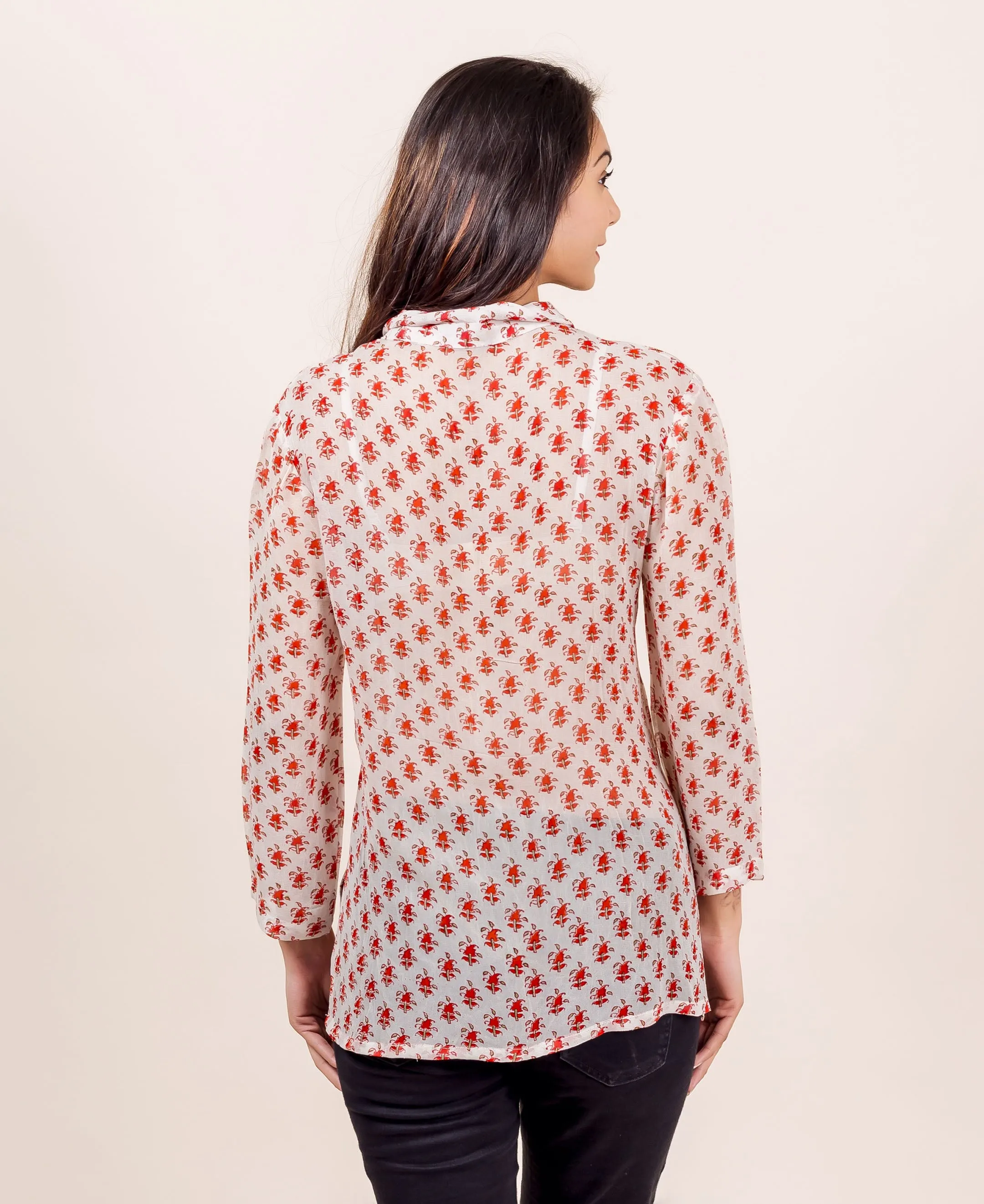 Georgette Block Printed Shirt