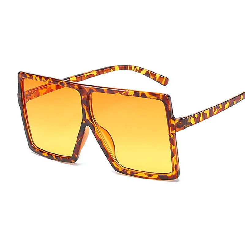 Golden Horizon Sunnies Übergroße quadratische Sonnenbrille für Damen