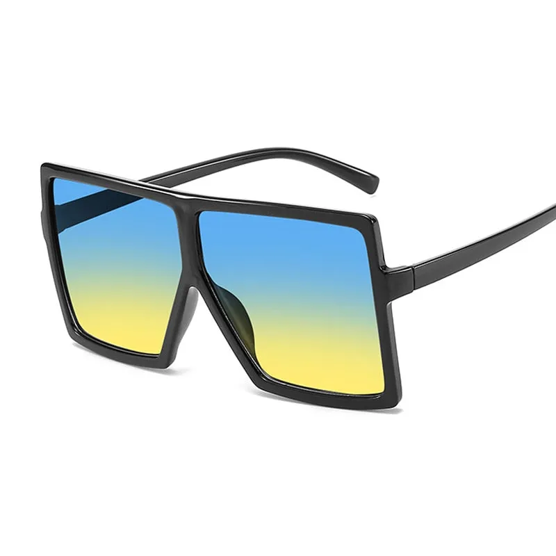 Golden Horizon Sunnies Übergroße quadratische Sonnenbrille für Damen