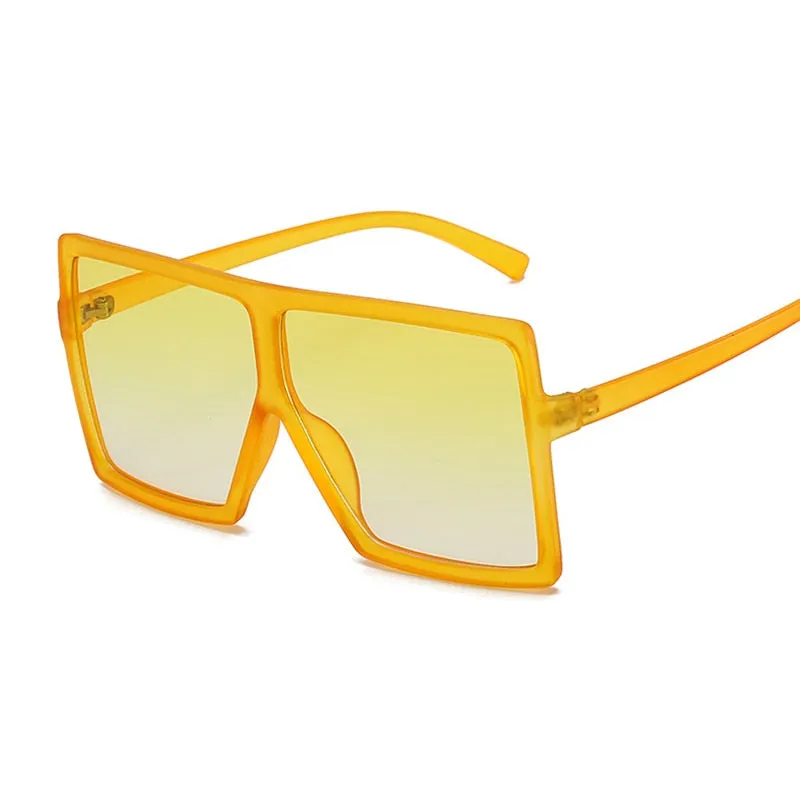 Golden Horizon Sunnies Übergroße quadratische Sonnenbrille für Damen