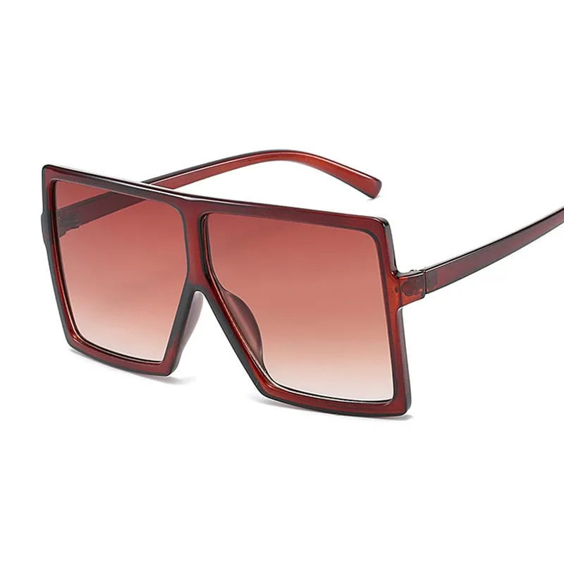 Golden Horizon Sunnies Übergroße quadratische Sonnenbrille für Damen