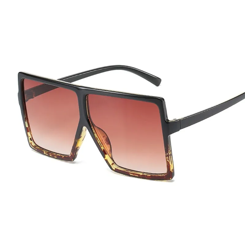 Golden Horizon Sunnies Übergroße quadratische Sonnenbrille für Damen